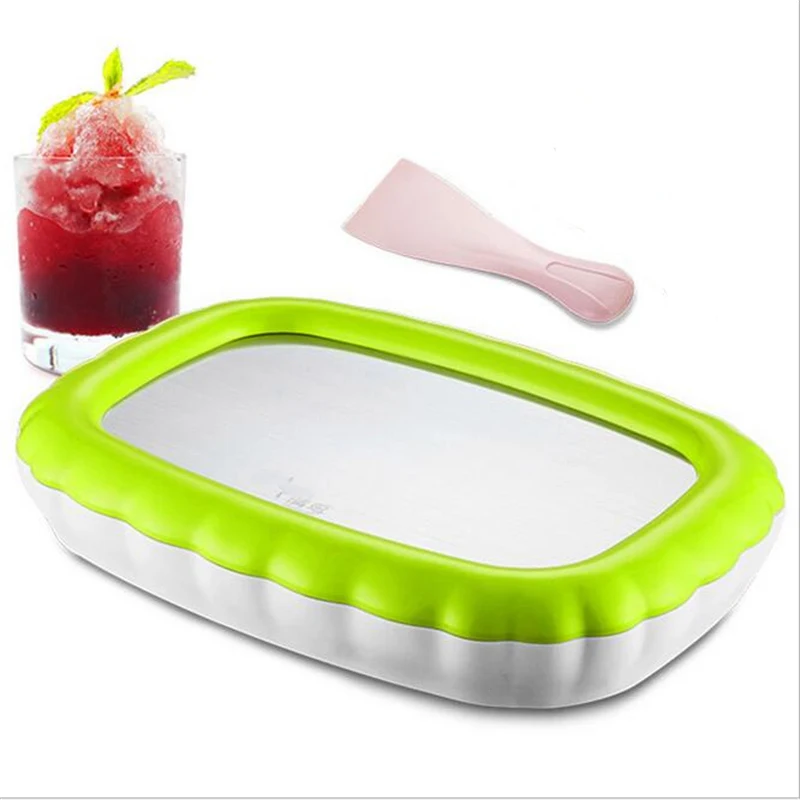 

Homemade Fried Ice Tray DIY Fried Ice Cream Machine Frozen Yogurt Smoothie Ice Cream Maker Fruit Yogurt Porridge Milkshake Pan