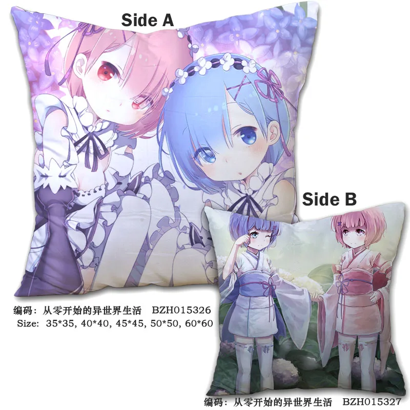 Re life in a different world from zero Anime Decorative Pillows Soft