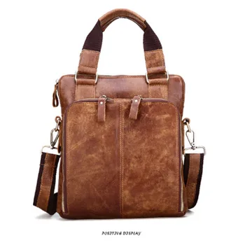 

New Business Men's Shoulder Bag Brand Genuine Leather Male Menssenger Bags Luxury Cow Leather Handbags Men Crossbody Bag brown