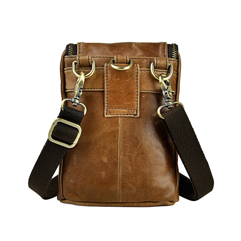 Norbinus, мужская сумка на пояс из натуральной кожи, поясная сумка, сумка для мобильного телефона, камеры, сумка с крючком на ремне, маленькая сумка через плечо, сумки-мессенджеры