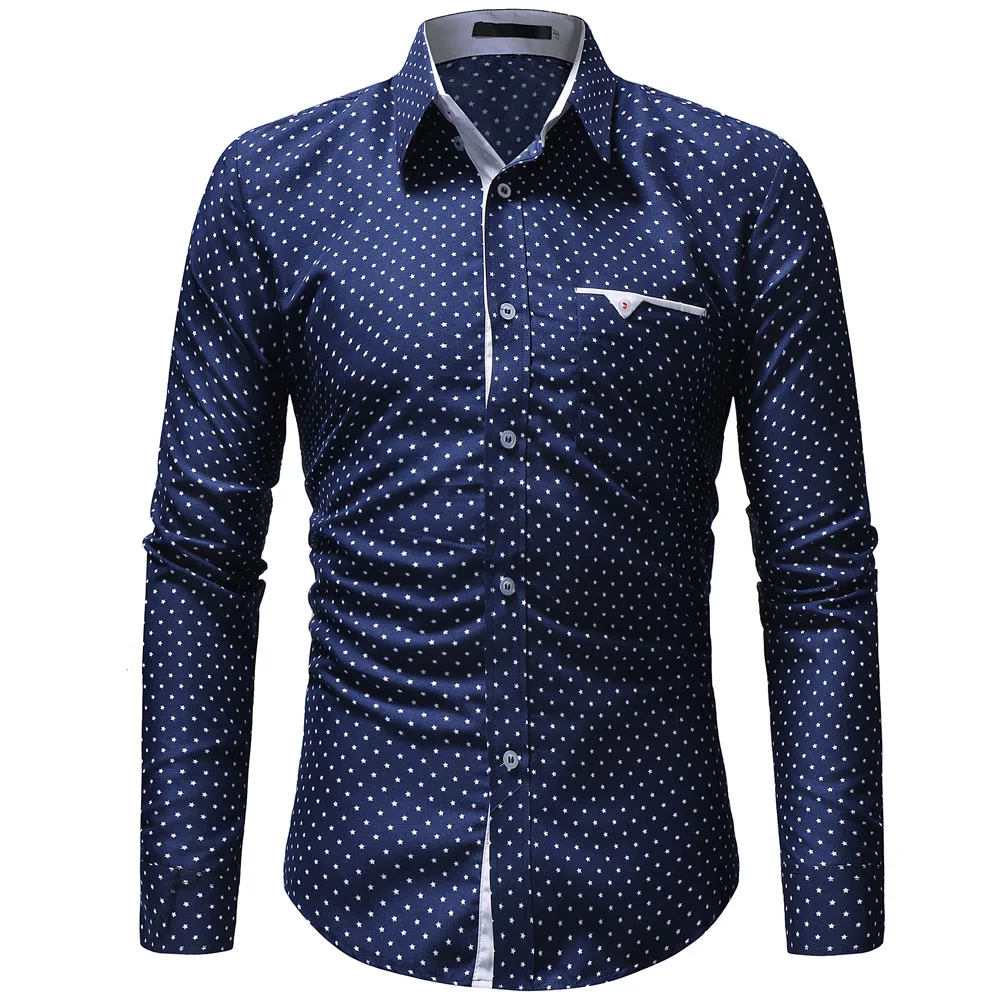 

New Arrival Mens Hawaiian Shirt 2019 Male Casual Camisa Masculina Personality Pocket Beach Shirts Long Sleeve Brand Clothing 3XL