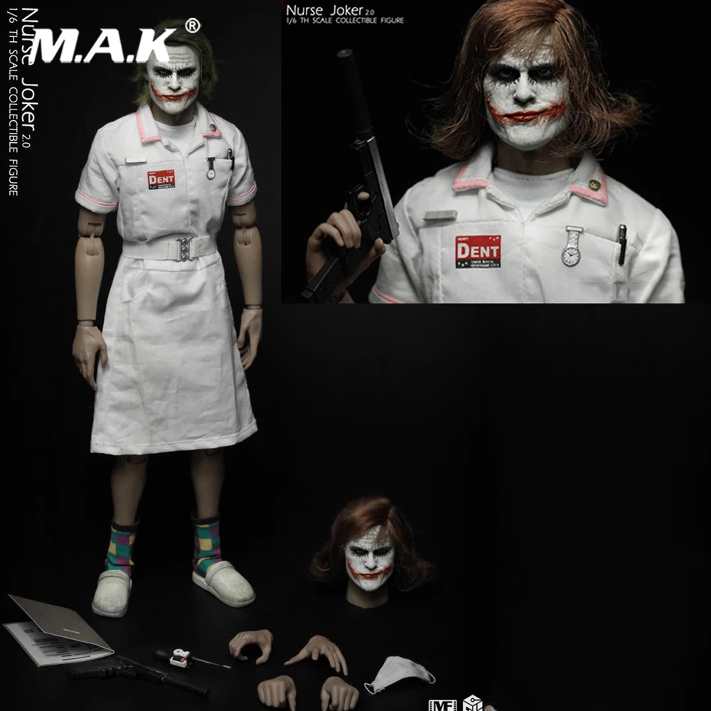 

MF11 1/6 Collectible Full Set joker Nurse Ugliness 2.0 Nurse Joker 2.0 with Double Heads Sculpt Model for Fans Collection Gift