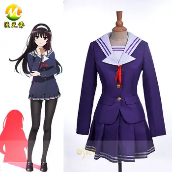 

Kasumigaoka Utaha Cosplay Costume Halloween Uniform Dress S-XL Custom-made Free Shipping NEW