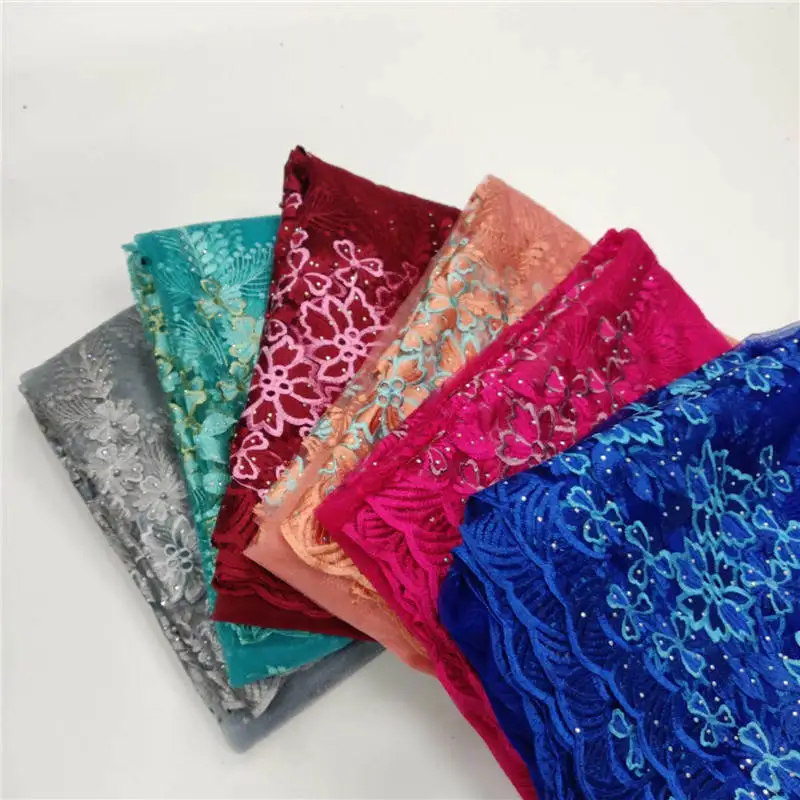 

WH!Green African Lace Fabric 2019 High Quality Embroidered Nigerian Laces Fabric Good Price French Tulle Lace Fabric ! L32005