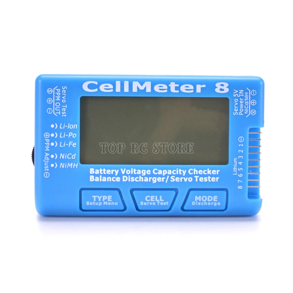 

CellMeter 8 Multifunctional Digital Power Servo Tester 2S-8S with discharge & backlight function For RC Airplane Spare Parts