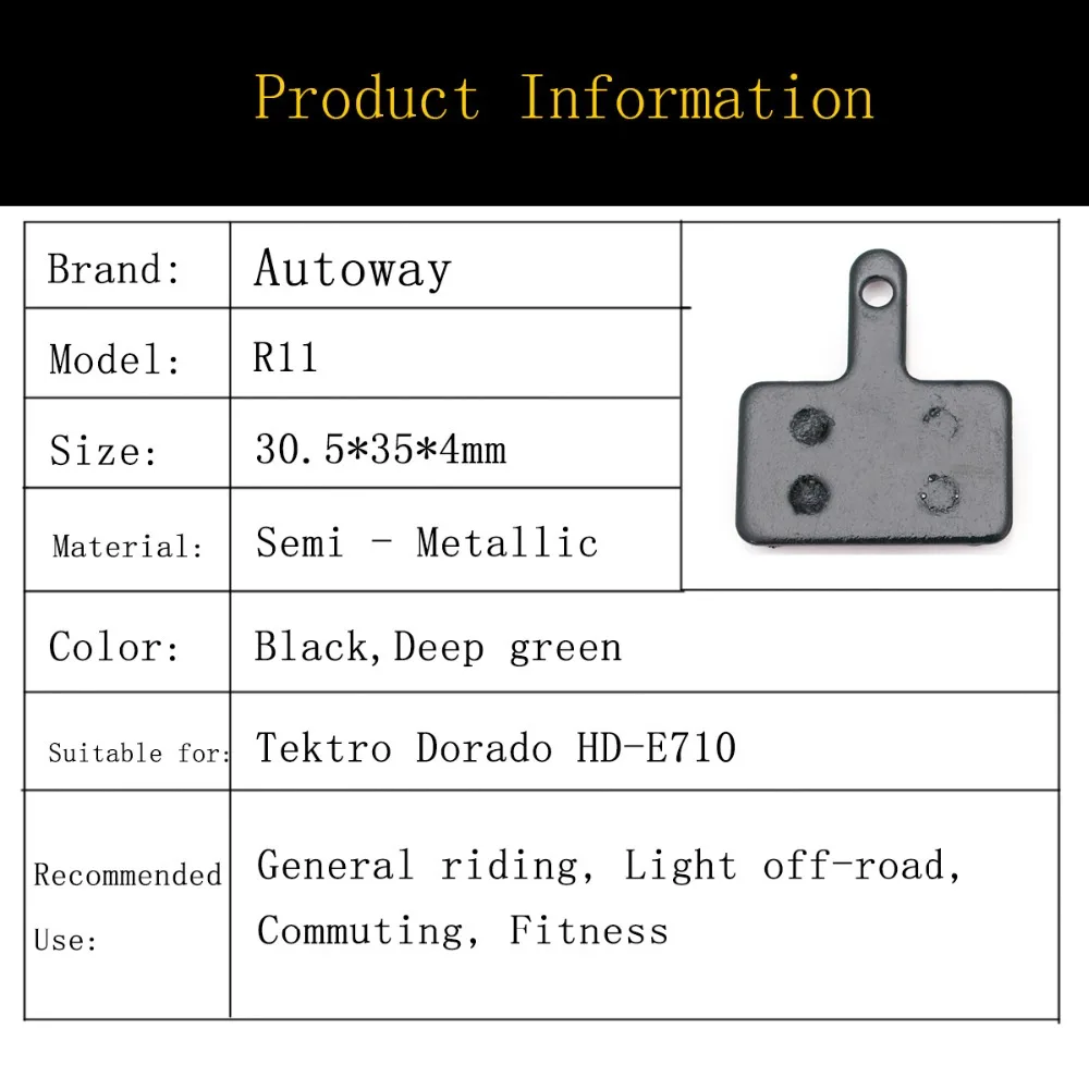 Uberbike Shimano Alivio M4050 M395 Acera3050 Semi Metallic Disc Brake Pads