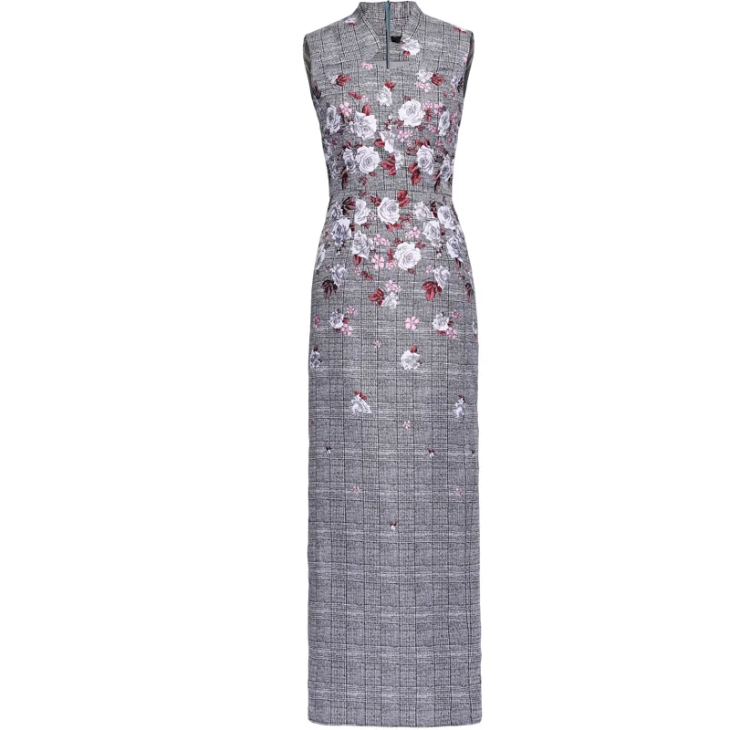 S 4XL длинное летнее платье большого размера 2018 женское жаккардовое карандаш без