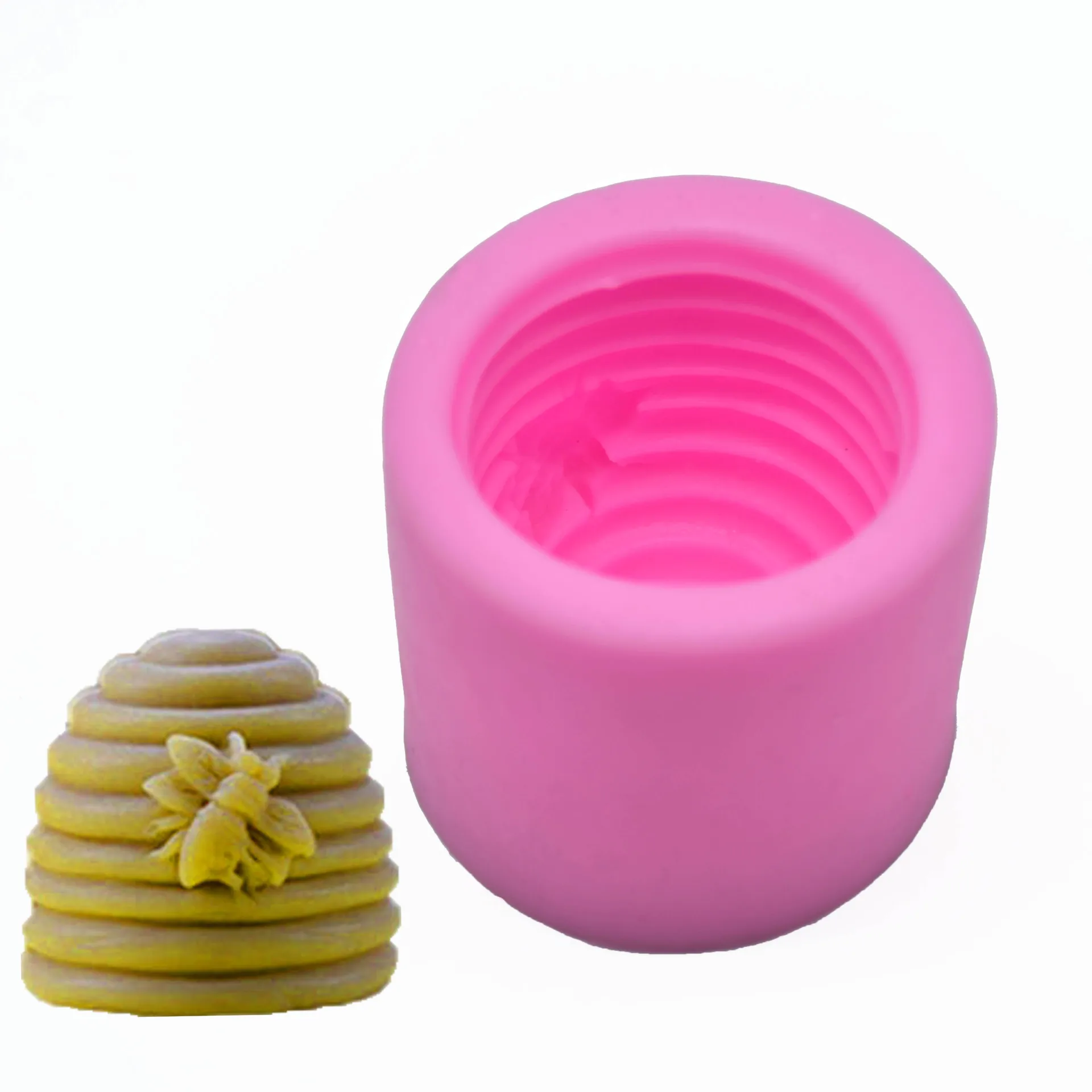 

Cute 3D Bee Honeycomb Silicone Mold DIY Handmade Soap Mold Bee Wax Candles Resin Mold Cake Decorating Fondant Molds Cake Tools
