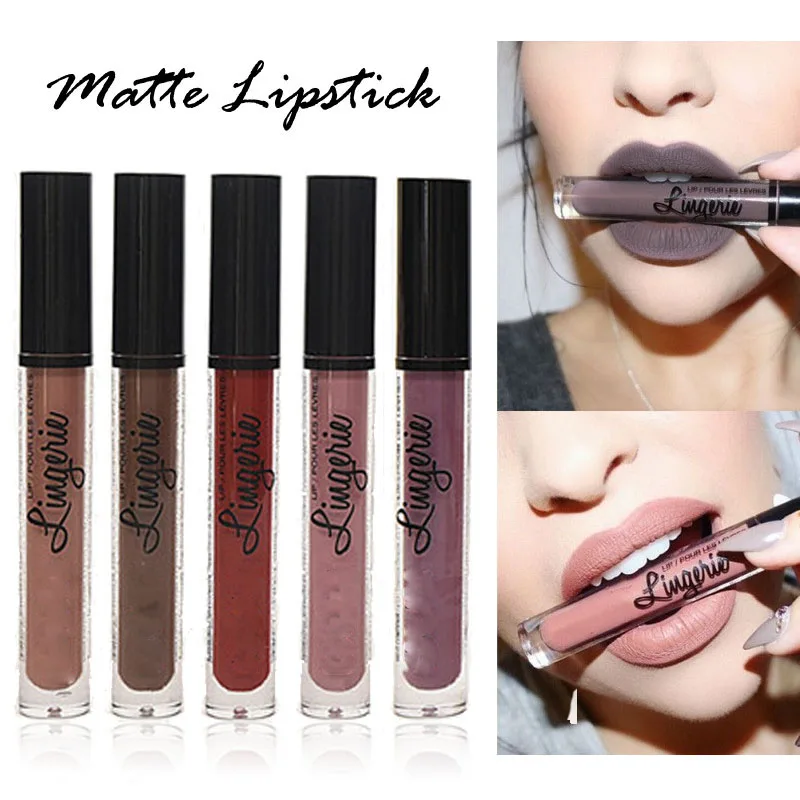 Brand-Makeup-Long-lasting-Matte-Velvet-Lip-gloss-Waterproof-Matte-Liquid-Lipstick-Nude-color-Lip-Tint