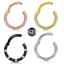 1 шт. G23 титановые сегментные шарнирные кольца Перегородка носа кликер пирсинг носа губы Серьги Спираль пирсинг носа ювелирные изделия для тела