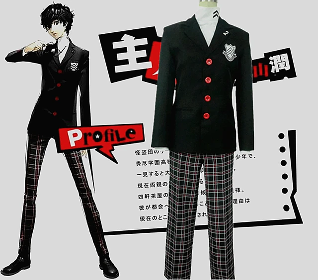 Halloween Christmas Persona 5 Costume Protagonist Cosplay P5 New Man