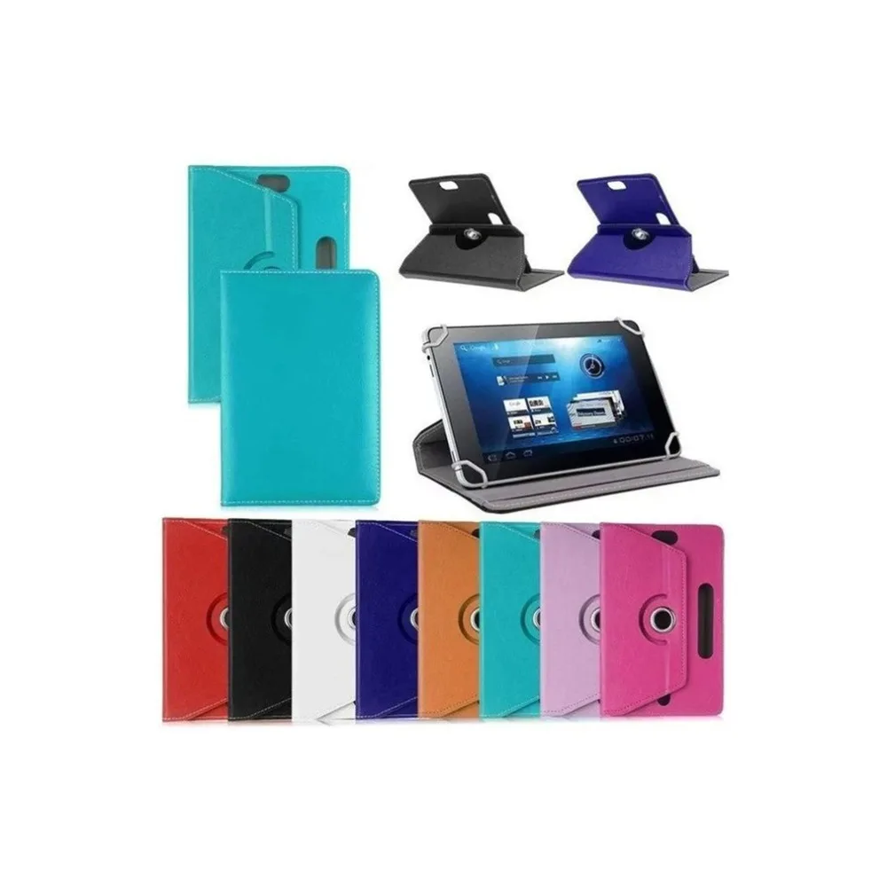 

Tablet Computer Case 10 Inch Three Hole Universal Four Corner Hook 360 Degree Rotating Leather Case