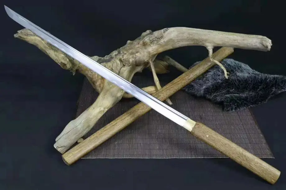 Японский острый меч ручной работы HRC60 из высокоуглеродистой стали, меч самурая Катана, Полный Тан, может быть, кошка, бамбук