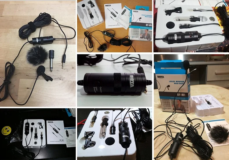 BOYA BY-M1 3.5mm Lavalier Lapel Microphone Smartphone DSLR Recording Video Record Microphone for iPhone 12 Pro Max Live