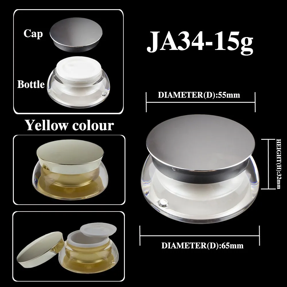 Parafuso de Plástico Recipientes de Topo Frasco de Creme Frasco de 15g Branco Pérola Acrílico Frasco Cosmético Cospack 15g Vazio Facial 50 Pcs 15 ml 1 Cheap Garrafas reutilizáveis