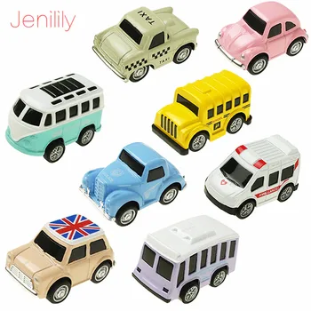 

8pcs/set Colorful Mini Alloy Car Pull Back Bus Taxi Diecast Model Vehicle Car Toys for Boys Children Gift oyuncak