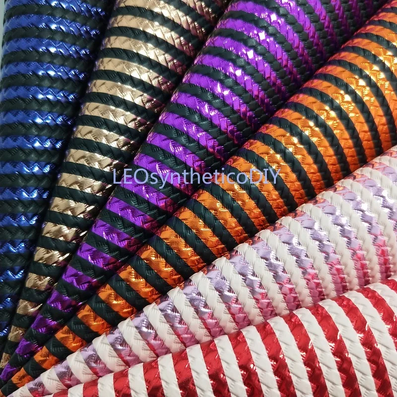 

1PC 21X29CM Synthetic Letaher, Cuero Sintetico Printed Stripes Leather For Making Bows Accessories LEOsyntheticoDIY T194