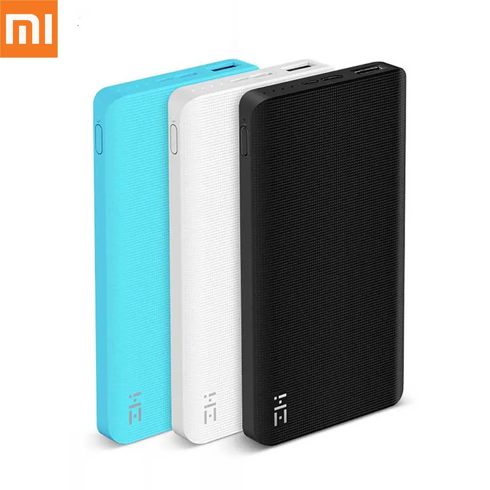 Original Xiaomi ZMI 10000 mAh Power Bank External Battery 10000mAh portable charging Type-C-way Quick Charge 2.0 for iPhone | Электроника