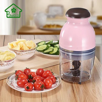 

Kitchen Electric Food Chopper Portable Round Mini Baby Food Supplement Machine For Meat Fruit Vegetable Shred Chopper Easy Clean