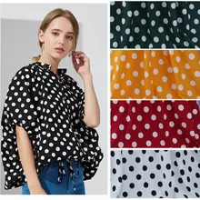 Модная шифоновая ткань в горошек, размер 35 мм, летнее женское платье, ширина 150 см, продается по метру