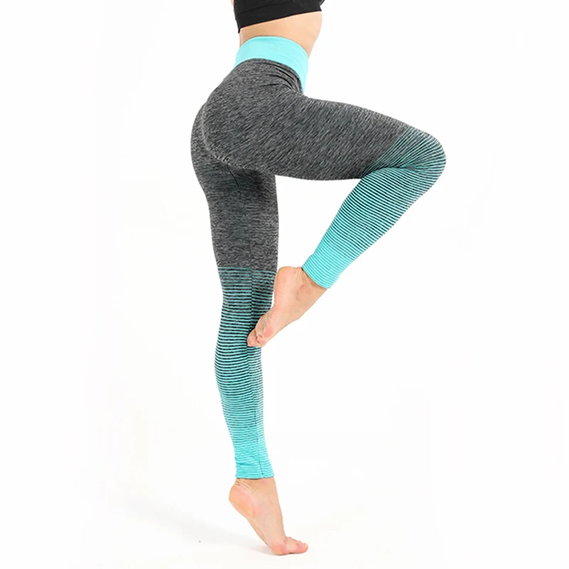 

Women's High Waist Fitness Leggings Running Gym Sports Pants Trousers Gradient Sport Crop Top Gym Workout Legging Youga Pants