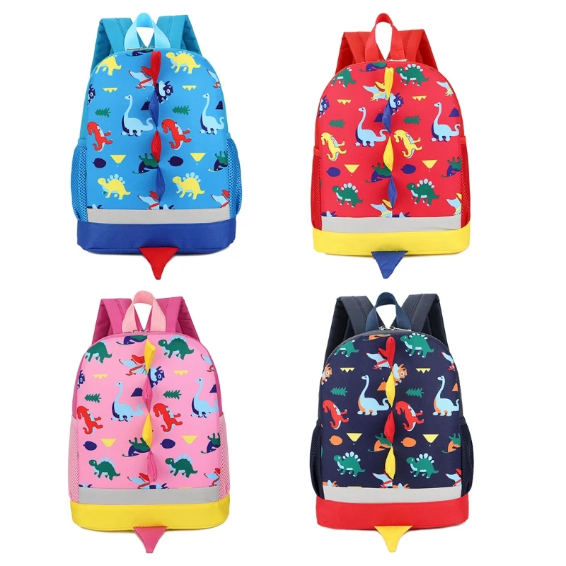 

THINKTHENDO Cute Kid Toddler Backpack Kindergarten Schoolbag 3D Cartoon Dinosaur Animal Bag
