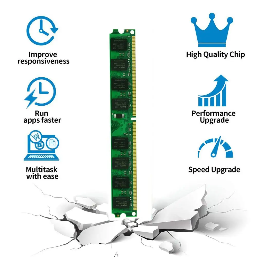 DDR2 PC2 6400 800mhz DDR2 4gb 2GB 8GB Ram Desktop DDR2 800 Udimm 1 8V CL5 4