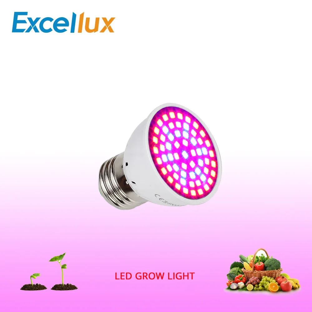60LEDs E27 Led Grow Lights Led plants Lamp+Free bending switch for