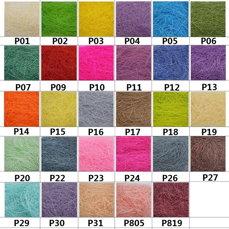 50 г/пакет природа сизаль деревенский наполнитель подарочной коробки ...