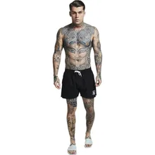 Новые шорты мужские тренировочные брюки для бега фитнес шорты быстросохнущие тренажерные залы мужские шорты бодибилдинг Sik шелковые шорты для спортзала