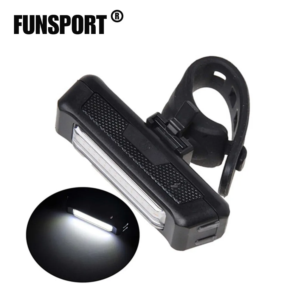FUNSPORT Bike Tail Light Rechargeable COB USB Rechargeable Bicycle LED Light with Max Output 250 Lumens Bike Tail Lightens4