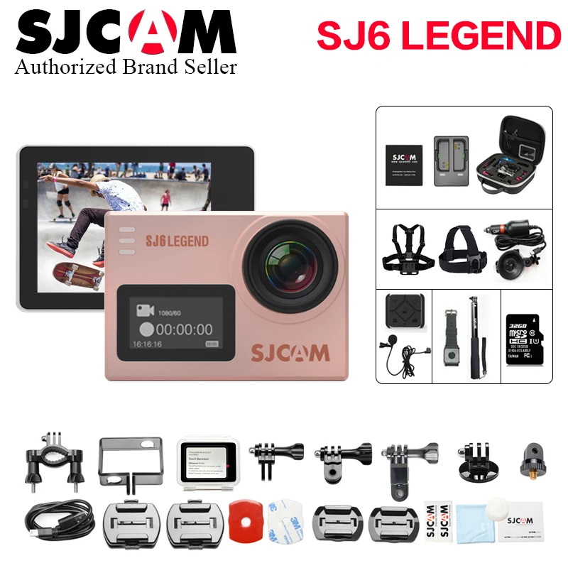 

Original SJCAM SJ6 LEGEND 4K 24fps WiFi Ultra HD Notavek 96660 Waterproof Action Camera 2" Touch Screen Remote Sports hero 4 cam