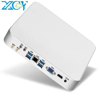 XCY Mini PC computer Intel Core i7 7500U i5 7200U 3317U Processor windows 10 pro linux Gaming PC 4K UHD HTPC VGA WiFi Desktop pc 1