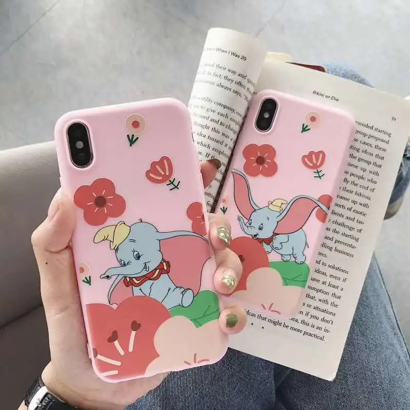 

candy for iphone X Xs max XR soft slim tpu silicone phone case sfor coque iphone 7 8 6 6s plus cute Dumbo cartoon cases cover