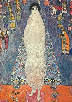 

100%Handmade Huge art Oil painting Gustav Klimt Portrait of Baroness Elisabeth Bachofen-Echt