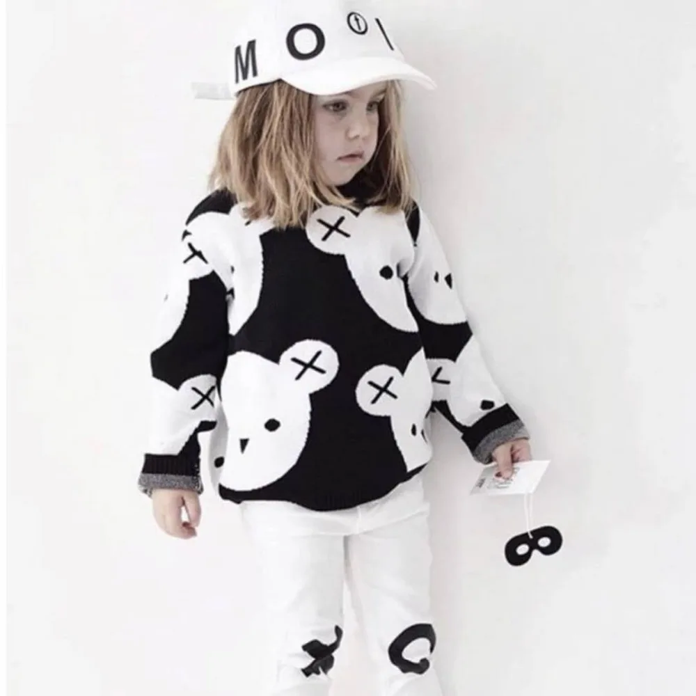 

Autumn&Winter Spring Warm Girls Baby Boy Sweater Girl Cartoon Panda Pullover Cute Bear Sweaters Knitwear Kids Outerwear Coats
