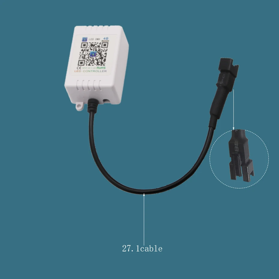 5V-24V RF Symphony LED DMX Controller WS2812 WS2812b For LED Strip Light 5050 Music Controller Bluetooth 433Mhz DC 12V 24V (3)