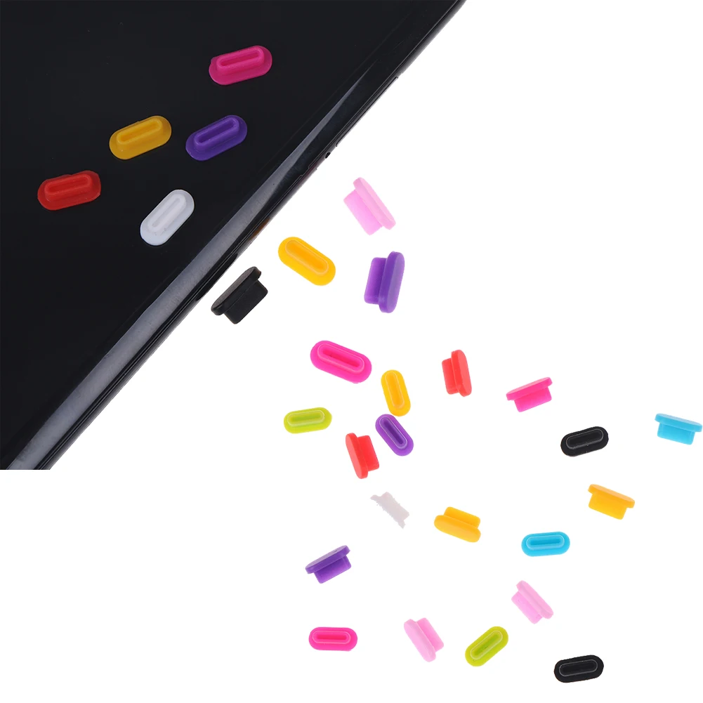 5pcs Computer Accessories Colorful Silicone Anti Dust Plug Cover