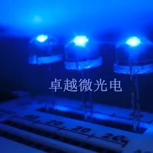 8 мм Голубая Соломенная Шляпа светильник светодиодный светодиод ультра яркая лампа шарик плагин DIY Kit практика широкий угол 8 мм 200 шт./партия