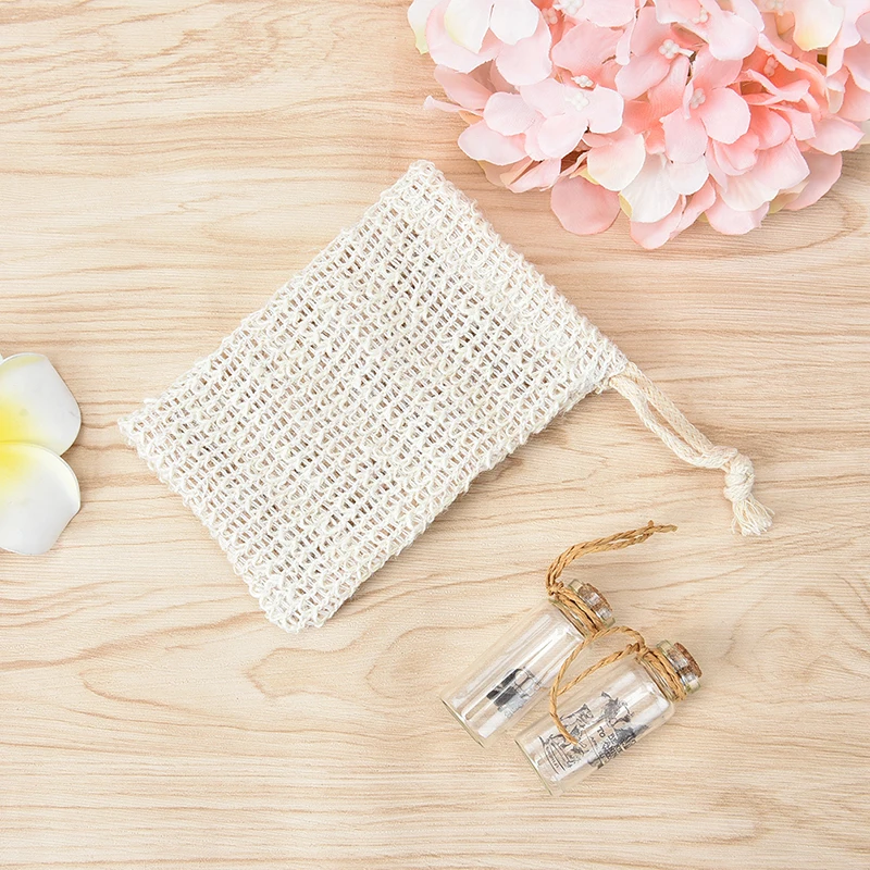 

1PCS Hot Selling Durablel Natural Saver Pouches Bath Soap Mesh Bag Sisal Shower Soap Bag