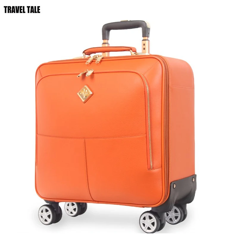 Genuine Leather Suitcase Leather Suitcases Wheels Leather Hand