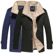 Herren Lange Wintermäntel Haube Herren Winter Kleidung Pea Coat männer Berühmte Marke Winter Wolle Trenchcoat Daunenjacke Militär mantel