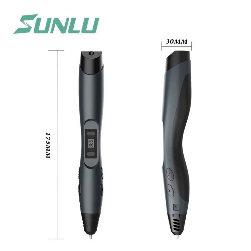 SUNLU SL-300A 3D Ручка черный цвет низкая температура 3D ручки для рисования детей Scribble поддержка PCL/ABS/PLA нити