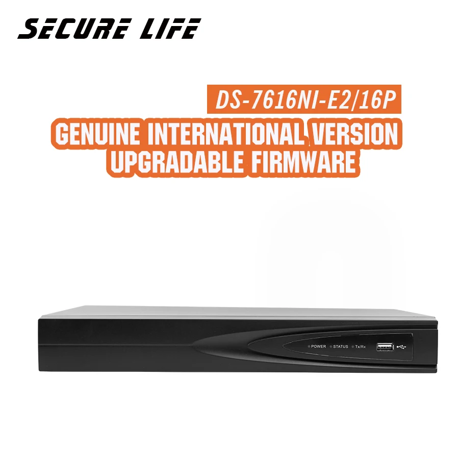 

In stock DS-7616NI-E2/16P English version 16ch NVR HDMI and VGA output embedded plug & play NVR with 2 SATA 16 POE ports H.264