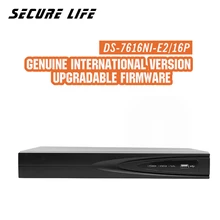 In stock DS-7616NI-E2/16P English version 16ch NVR HDMI and VGA output embedded plug & play NVR with 2 SATA 16 POE ports H.264