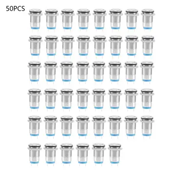 

50pcs BEM-12-11S 12mm Self-locking Metal Push Button Switch Flat Head 2-Pin