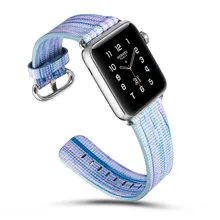 Красочные из натуральной коровьей кожи Ремешки для наручных часов аксессуары для часов браслет для apple watch band 42mm38mm ремень для iWatch серии 3 2 1