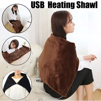 

45x80cm Car Home Electric Warming Heating Blanket Pad Shoulder Neck Mobile Heating Shawl USB Soft 5V 4W Winter Warm Health Care