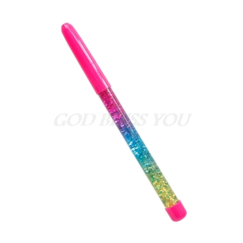 Милая 0,7 мм Радужная цветная волшебная палочка дрейф песок Блеск Кристалл шариковая ручка - Цвет: Mei red
