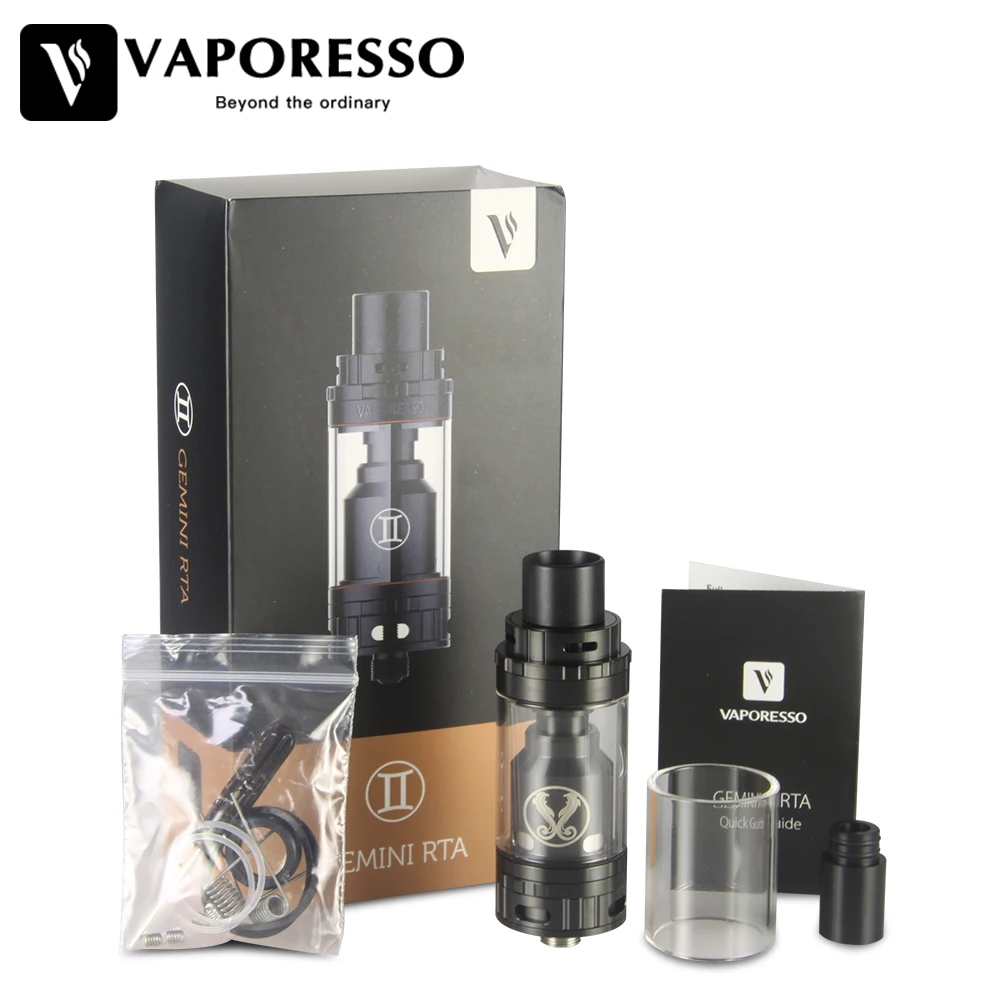 

Original Vaporesso Gemini RTA Tank 3.5ml RTA Mega 4.5ml Rebuidable Tank Top Refilling Velocity style deck Gemini RTA New Arrival